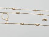 a collection of jewellery including a necklace, bracelet and ring