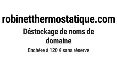 Nom de domaine robinetthermostatique.
