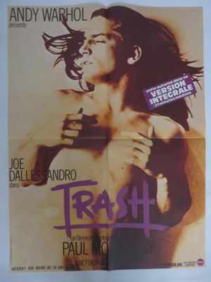l'affiche du film « Trash », mettant en scène une femme aux cheveux longs
