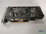 a close up of a video card on a white surface