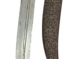two different types of knives on display on a white background
