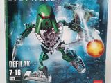 une boîte de Lego Bionicle sur laquelle figure un robot vert