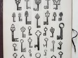 a book with a bunch of keys on it