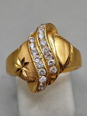 Bague OR et pierres, doigt 54, poids brut 5. - Photo 1