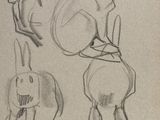 drawing of a drawing of a rabbit and a rabbit with a hat