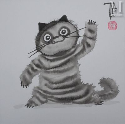 TIBAY Laszlo (1962-) La danse du chat, 2025