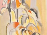 an image of a painting of a woman in a yellow dress