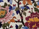 an image of a close up of a floral design on a wall