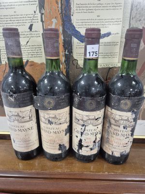Quatre bouteilles Château Grand-Mayne 1976