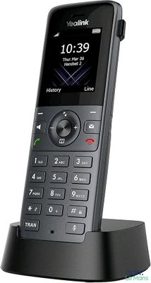the phone is black and has a display on the screen