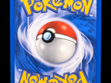 the pokemon ball is in the middle of a blue and white background