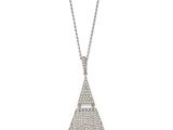 un collier en or blanc et diamants orné d'un pendentif en forme de larme
