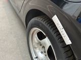 a close up of a car with a sticker on the side of it