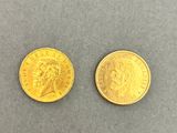 two gold sovereigns, one of which is a sovereign and the other of which is a sovereign