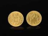 two gold sovereigns, one of which is a sovereign and the other of which is a sovereign