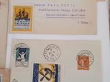 many different types of stamps on a table