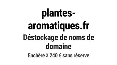 Nom de domaine plantes-aromatiques.