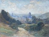 une image représentant un tableau représentant une vue d'une ville depuis une colline