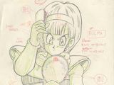 dessin représentant une jeune fille à lunettes tenant un téléphone portable contre son oreille