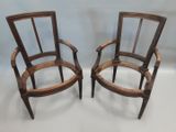 paire de fauteuils français du XIXe siècle, de style Louis XVI