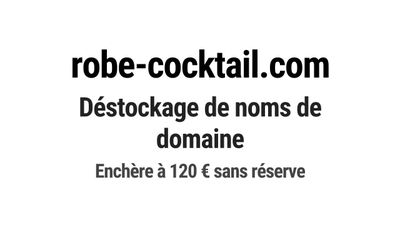 Nom de domaine robe-cocktail.com.