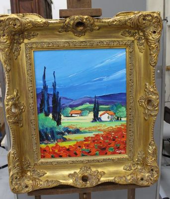 CASTEL (XXème) "Soir d'été" Huile sur toile signée en bas à …