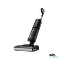 an image of a black and silver vacuum cleaner on a white background