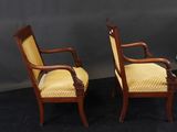 two wooden chairs with yellow upholstered upholstered upholstered upholstered upholstered upholstered upholstered upholstered upholstered