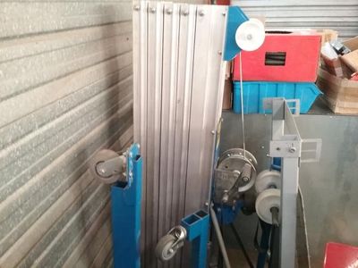 a picture of a machine that is in a garage