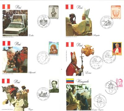 an image of a group of stamps with pictures of people on them
