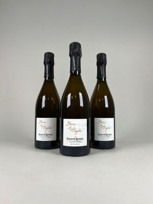 trois bouteilles de vin posées l'une à côté de l'autre sur une table