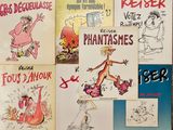 many books on the table with pictures of cartoon characters on them