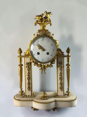 a clock that is sitting on top of a table