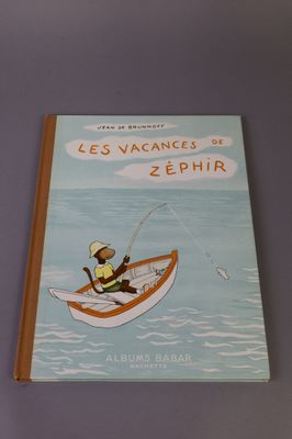 a book with a picture of a man in a boat