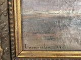 an image of a painting of a landscape with a boat in the distance