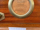 a wooden box with a label on it that says spangel