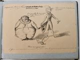 an old book with a drawing of a man holding a tennis racquet and a woman holding a tennis racquet