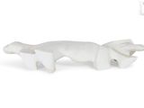 porcelain figurine of a cat and a dog on a white background