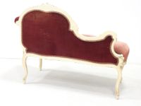 Banquette style Louis XV en bois mouluré et sculpté laqué cr… (photo 5)