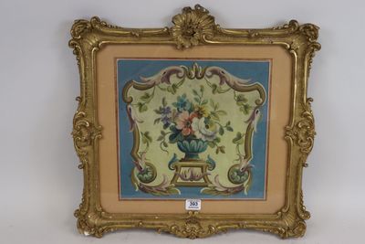 a picture of a picture of a vase with flowers on it