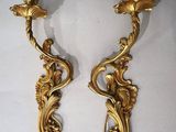 pair of antique wall sconces in the style of louis xv