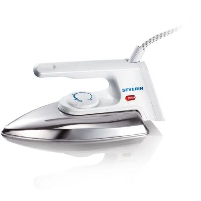 a close up of an electric iron on a white surface