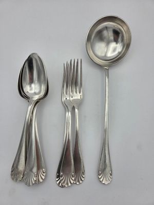 Timbale modèle "Coquille 1" en métal argenté- chez Sainte Foy Bijoux