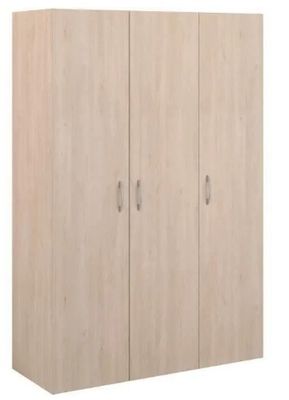 a close up of a wooden cabinet with two doors
