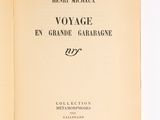 an open book with a black and white title on it