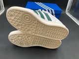 a close up of a pair of shoes on a table