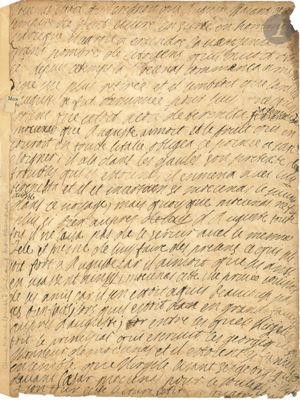 lettre manuscrite écrite à l'encre noire sur une feuille de papier