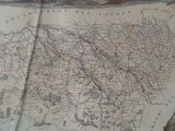 an old map with a lot of lines on it