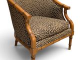 an image of a leopard print chair on a white background