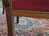 an image of a red chair in a living room